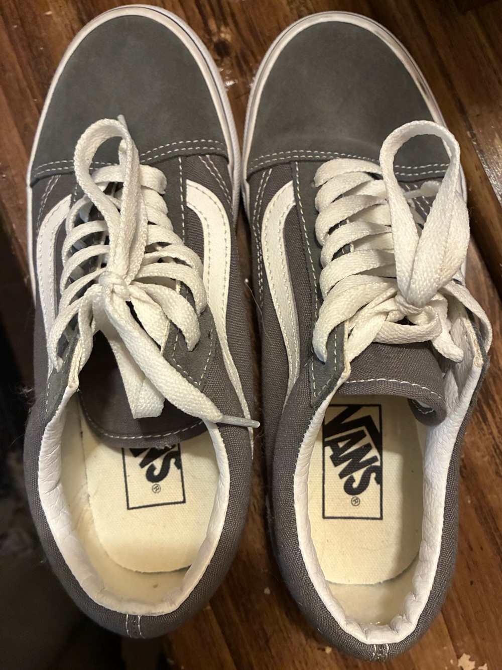 Vans Old Skool Charcoal Grey Suede Canvas Skate Shoes Men's 5 / Women's 6.5
